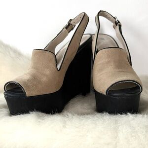 Dolcetta by Dolce Vita Platform Slingback Tan Wedge Sandals
